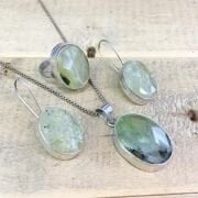 925 AYAR GÜMÜŞ KUVARS TAŞLI SET