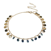 GÜMÜŞ ROSE   MİSTİK TOPAZ TAŞLI PULLU HALHAL