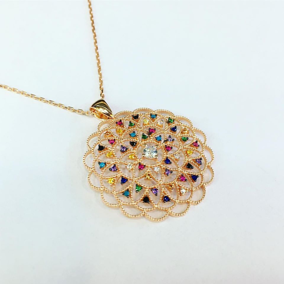 925  GÜMÜŞ YAŞAM ÇİÇEĞİ KOLYE