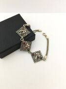 GÜMÜŞ ÇİÇEK YAKUT ZÜMRÜTTAŞLI BİLEKLİK