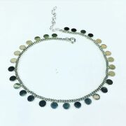 Gümüş Yuvarlak Pullu Halhal