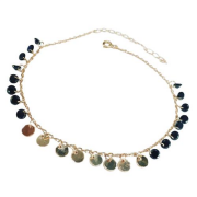 Gümüş Rose Siyah Zirkon Taşlı Pullu Halhal