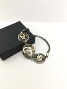 GÜMÜŞ ELİF VAV KÖK YAKUT VE ZÜMRÜT BİLEKLİK