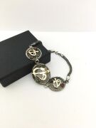 GÜMÜŞ ELİF VAV KÖK YAKUT VE ZÜMRÜT BİLEKLİK