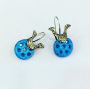 925 GÜMÜŞ SÜRYANİ NAZAR BONCUKLU YEDİ GÖZLÜ KUŞLU KÜPE