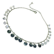 Gümüş Zirkon Taşlı Ve Pullu Halhal