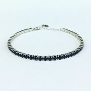 GÜMÜŞ SİYAH ZİRKON TAŞLI SU YOLU BİLEKLİK