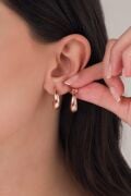 20 mm GÜMÜŞ Rose Kaplama Göz Yaşı Damlası Şarnel KÜPE