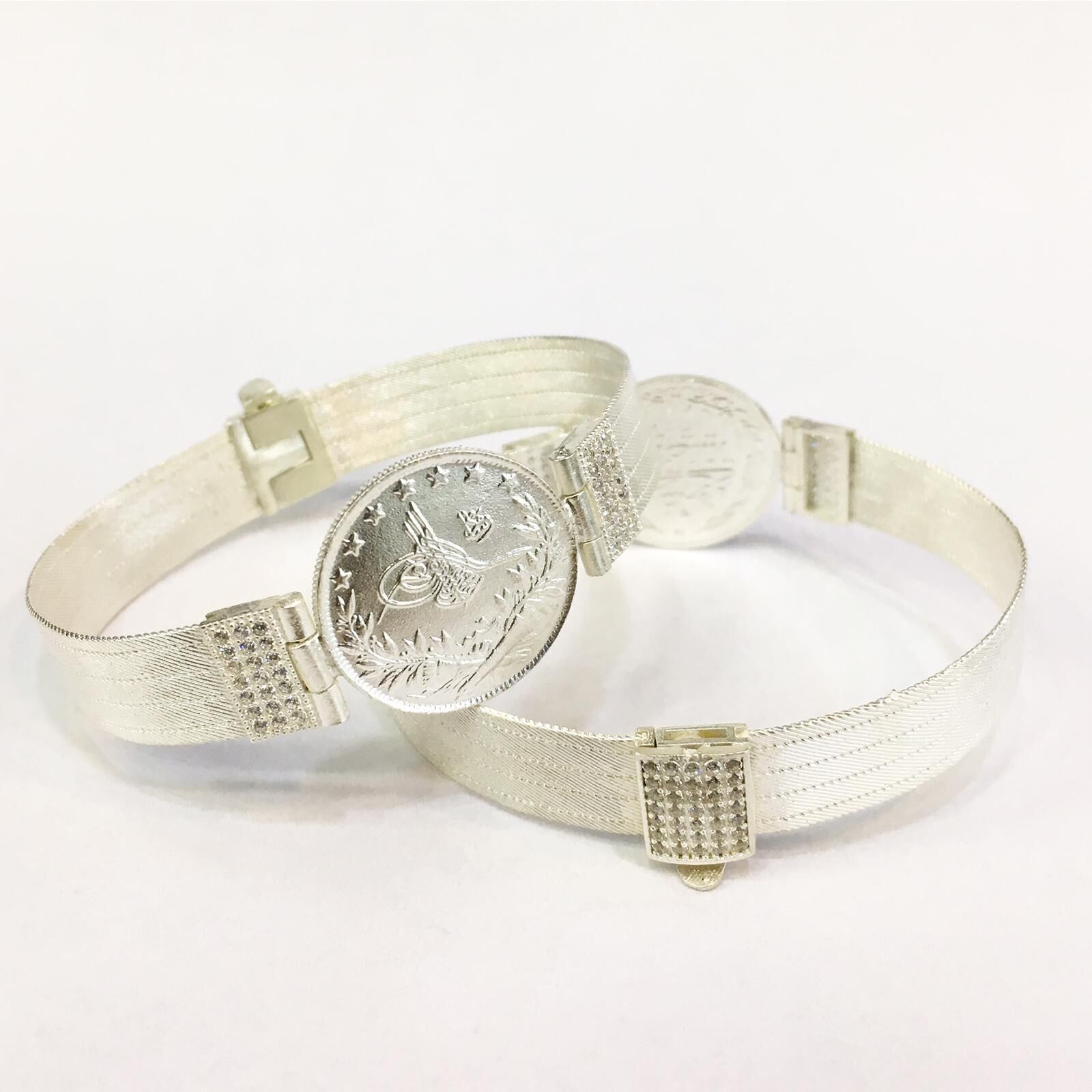 925 AYAR GÜMÜŞ OSMANLI PARASI TUĞRA TRABZON HASIRI BİLEZİK