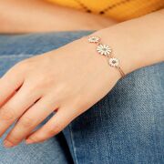 GÜMÜŞ ROSE BRONZ RENK PAPATYA BİLEKLİK