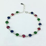 GÜMÜŞ RENKLİ ZİRKON TAŞLI BİLEKLİK