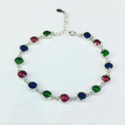 GÜMÜŞ RENKLİ ZİRKON TAŞLI BİLEKLİK