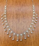 GÜMÜŞ KİŞNİŞ TEK SIRA TOPLU KOLYE