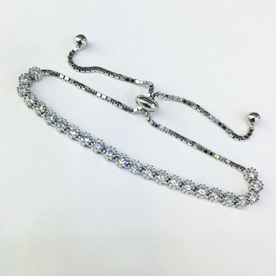 GÜMÜŞ SU YOLU ZİRKON TAŞLI BİLEKLİK