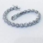 GÜMÜŞ ZİRKON TAŞLI SU YOLU BİLEKLİK