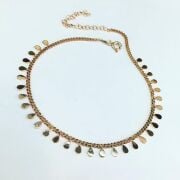 GÜMÜŞ ROSE BRONZ RENK DAMLA PULLU HALHAL