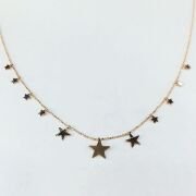 GÜMÜŞ ROSE BRONZ RENK  YILDIZ KOLYE