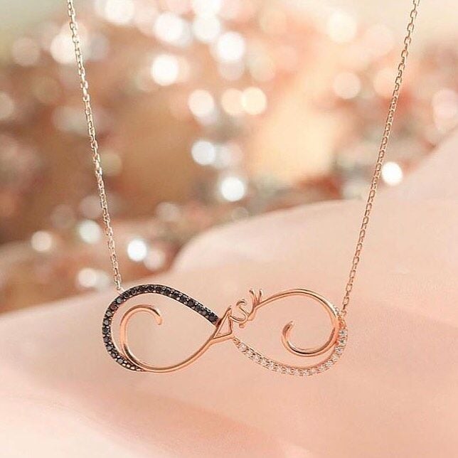 925 AYAR GÜMÜŞ ROSE SONSUZ AŞK KOLYE