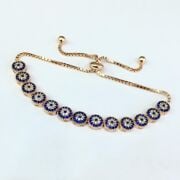 GÜMÜŞ ROSE BRONZ RENK NAZAR BONCUĞU BİLEKLİK