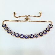 GÜMÜŞ ROSE BRONZ RENK NAZAR BONCUĞU BİLEKLİK