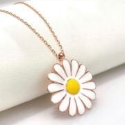 925 Ayar Gümüş Rose Papatya Kolye