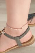 GÜMÜŞ ROSE PULLU VE MİSTİK TOPAZ TAŞLI HALHAL