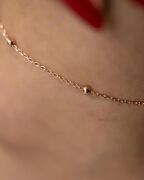 Toplu Zincir Model Rose Kaplama Gümüş Halhal