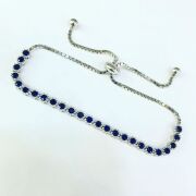 GÜMÜŞ PARLAMENT MAVİSİ ZİRKON TAŞLI SU YOLU BİLEKLİK