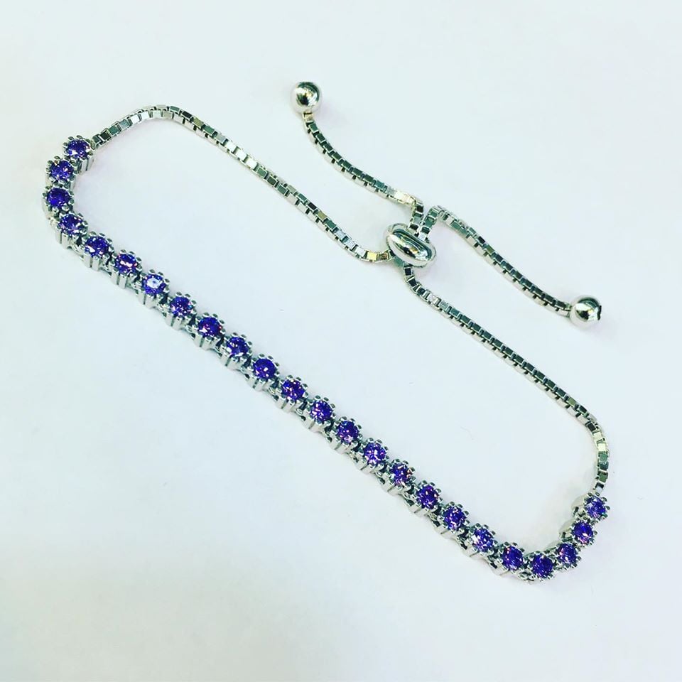 GÜMÜŞ AMETİST TAŞLI SU YOLU BİLEKLİK