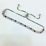 GÜMÜŞ RENKLİ ZİRKON TAŞLI SU YOLU BİLEKLİK