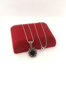 GÜMÜŞ MARKAZİT VE ONEX TAŞLI KOLYE