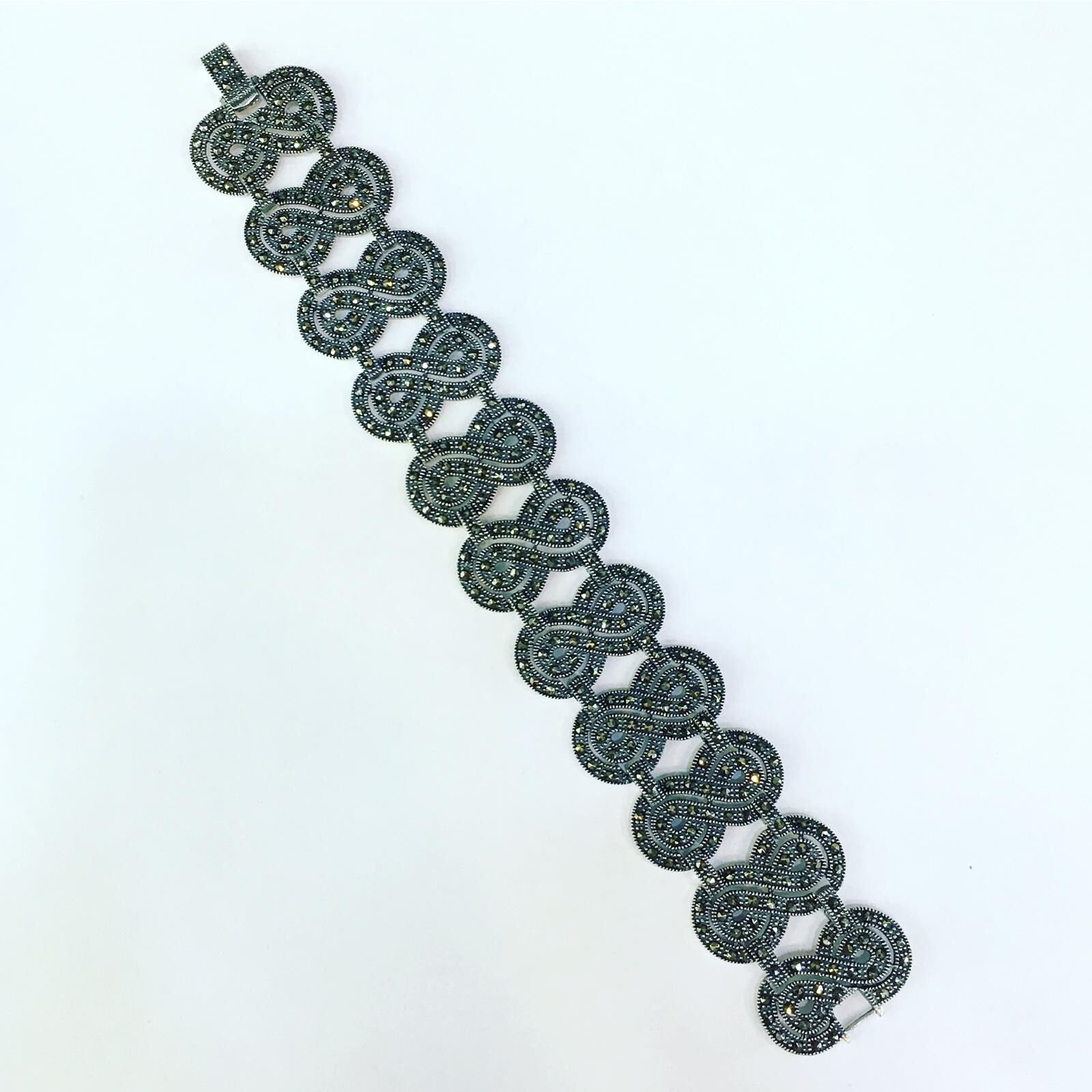 GÜMÜŞ MARKAZİT TAŞLI BİLEKLİK