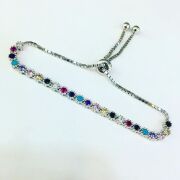GÜMÜŞ RENKLİ ZİRKON TAŞLI SU YOLU BİLEKLİK