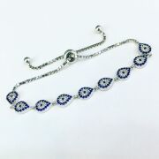 GÜMÜŞ NAZAR BONCUKLU DAMLA BİLEKLİK