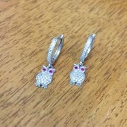 GÜMÜŞ ZİRKON TAŞLI BAYKUŞ KÜPE