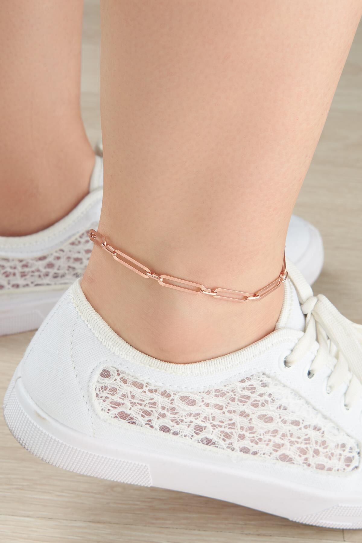 GÜMÜŞ ROSE İTALYAN ZİNCİR KALIN HALKA  HALHAL