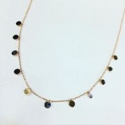 GÜMÜŞ ROSE BRONZ RENK YUVARLAK PULLU KOLYE