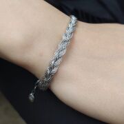 925 AYAR GÜMÜŞ  HASIR BİLEKLİK