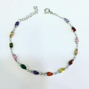 GÜMÜŞ RENKLİ ZİRKON TAŞLI BİLEKLİK