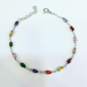 GÜMÜŞ RENKLİ ZİRKON TAŞLI BİLEKLİK