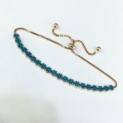 GÜMÜŞ ROSE TURKUAZ TAŞLI BİLEKLİK