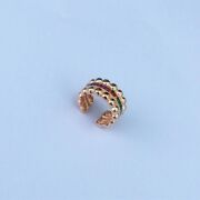 GÜMÜŞ ROSE RENKLİ  ZİRKON TAŞLI  KIKIRDAK KÜPE