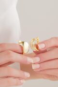 GÜMÜŞ ALTIN GOLD KAPLAMA OVAL SADE DÜZ MODERN KÜPE