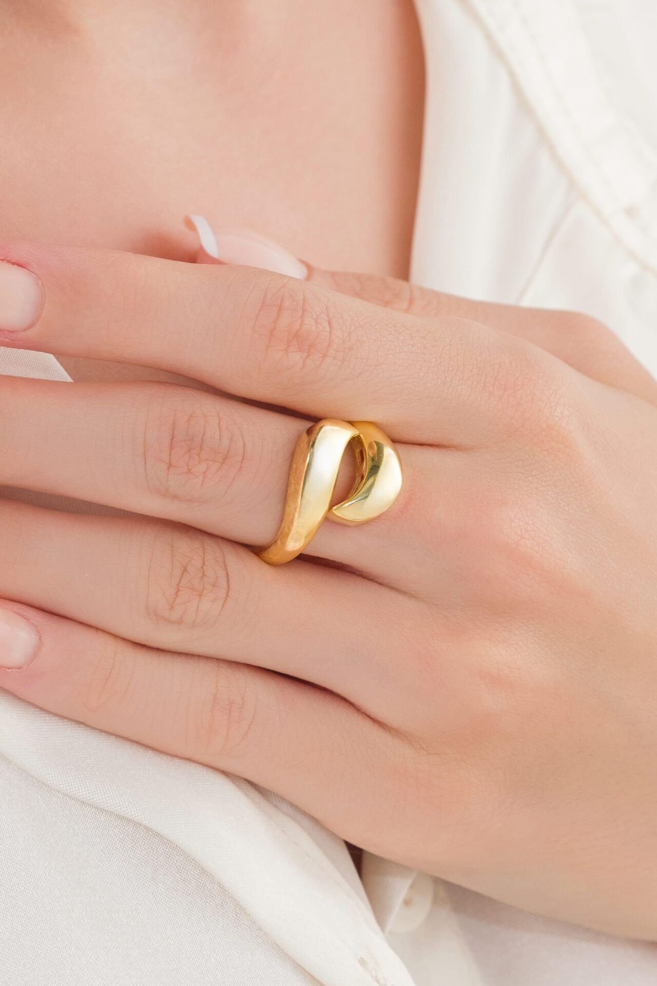 GÜMÜŞ ALTIN GOLD KAPLAMA DÜZ SADE MODERN AYARLANABİLİR YÜZÜK