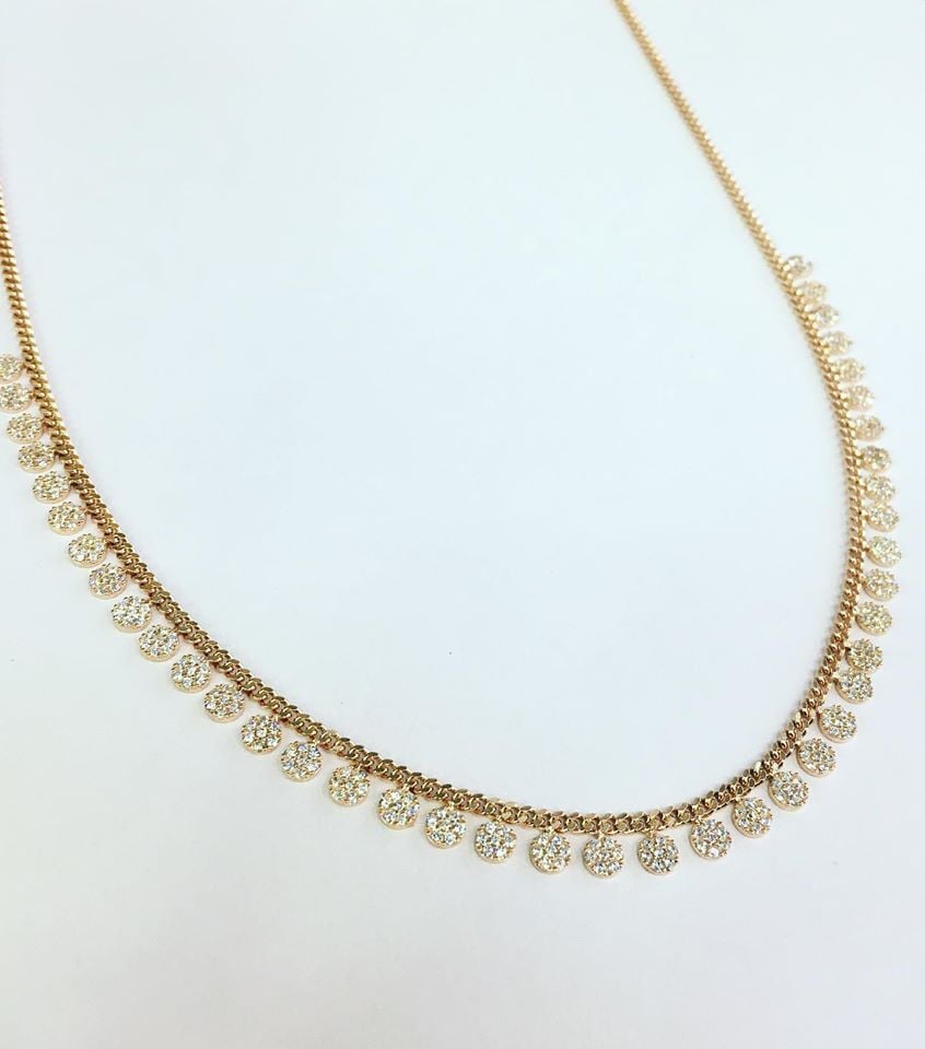 GÜMÜŞ ROSE ZİRKON TAŞLI SIRALI  KOLYE