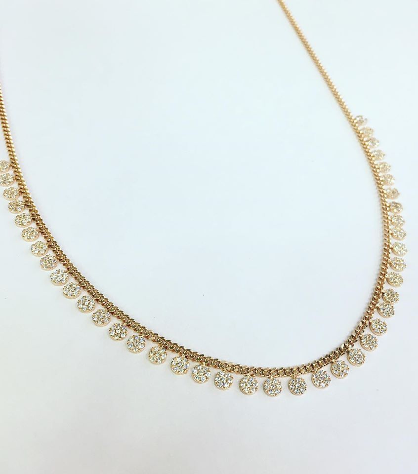 GÜMÜŞ ROSE ZİRKON TAŞLI SIRALI  KOLYE