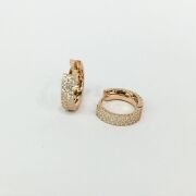 GÜMÜŞ ROSE BRONZ RENK MİNİK HALKA KÜPE