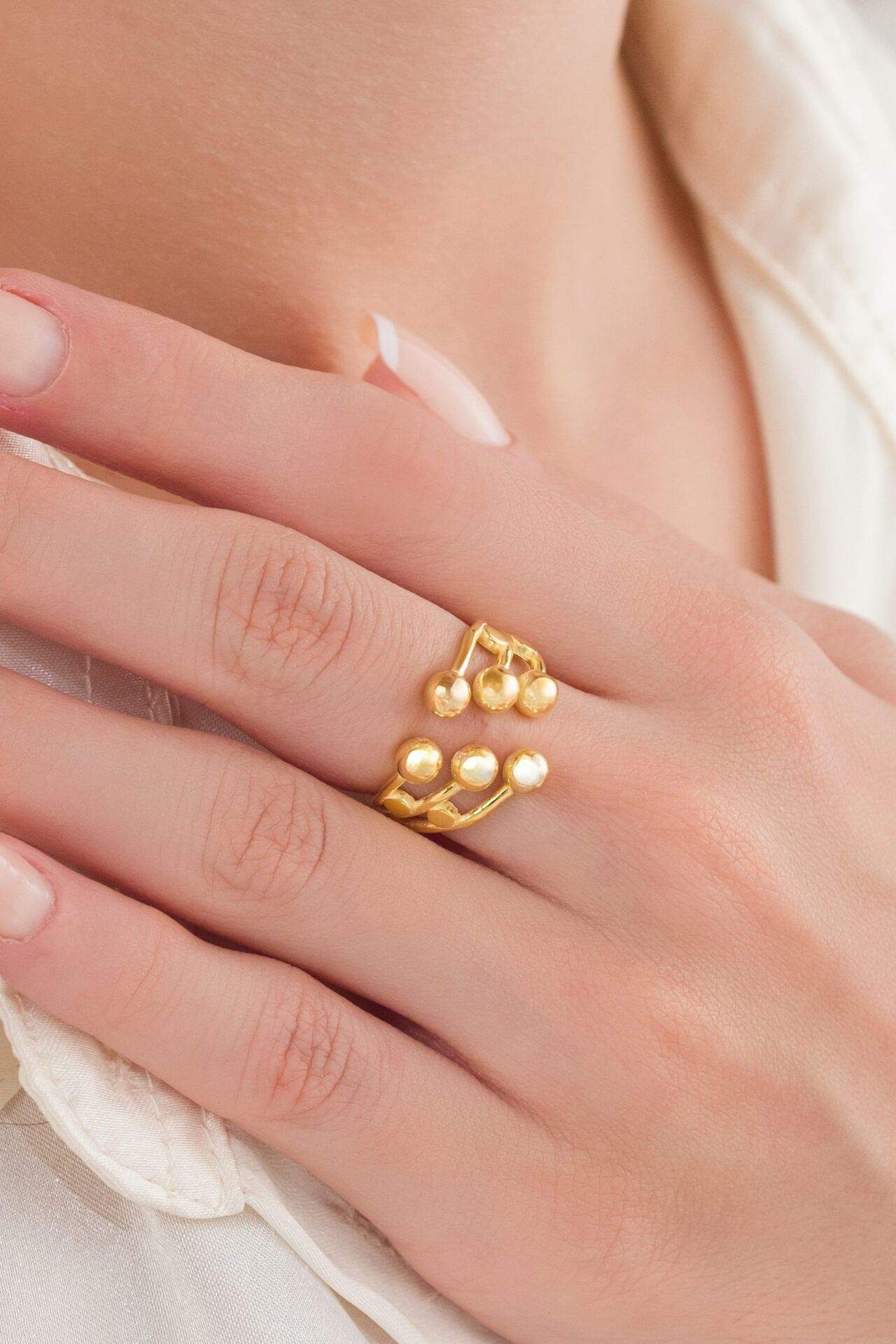 GÜMÜŞ ALTIN GOLD KAPLAMA ALTI TOPLU MODERN AYARLANABİLİR YÜZÜK