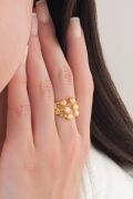 GÜMÜŞ ALTIN GOLD KAPLAMA ALTI TOPLU MODERN AYARLANABİLİR YÜZÜK