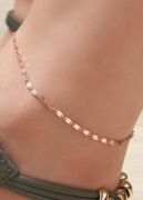 GÜMÜŞ ROSE İTALYAN MODEL MEKİK  ZİNCİR HALHAL